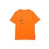 Sportswear Swoosh Club Print Alphabet Crew Neck Short Sleeve T-Shirt Men Tops Orange DJ5374-801
