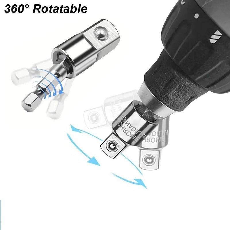 Угловой патрон для дрели, насадка на 105 градусов, шестигранный адаптер, удлинитель, набор для электроинструмента, вращающаяся отвертка, держатель бит, гайка
