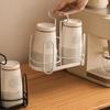 Metal Cup Storage Shelf Hollow Out Design Kitchen Paper Cup Holder Cup Holder Dispenser