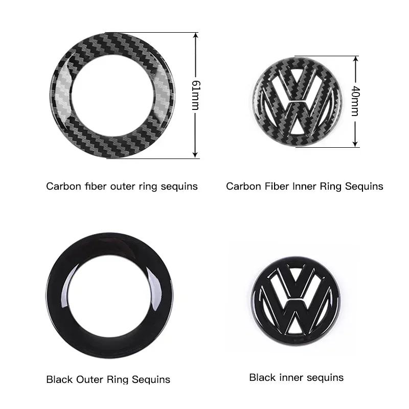 Car Steering Wheel Sticker ABS Auto Emblem Badge Decoration For VW GTI Passat B6 Golf 4 Polo Jetta Caddy Beetle Tiguan CC Arteon BGU1