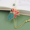 School Office Supplies Chinese style Tassel Pendant Bookmark Metal Book Clip Pagination Mark