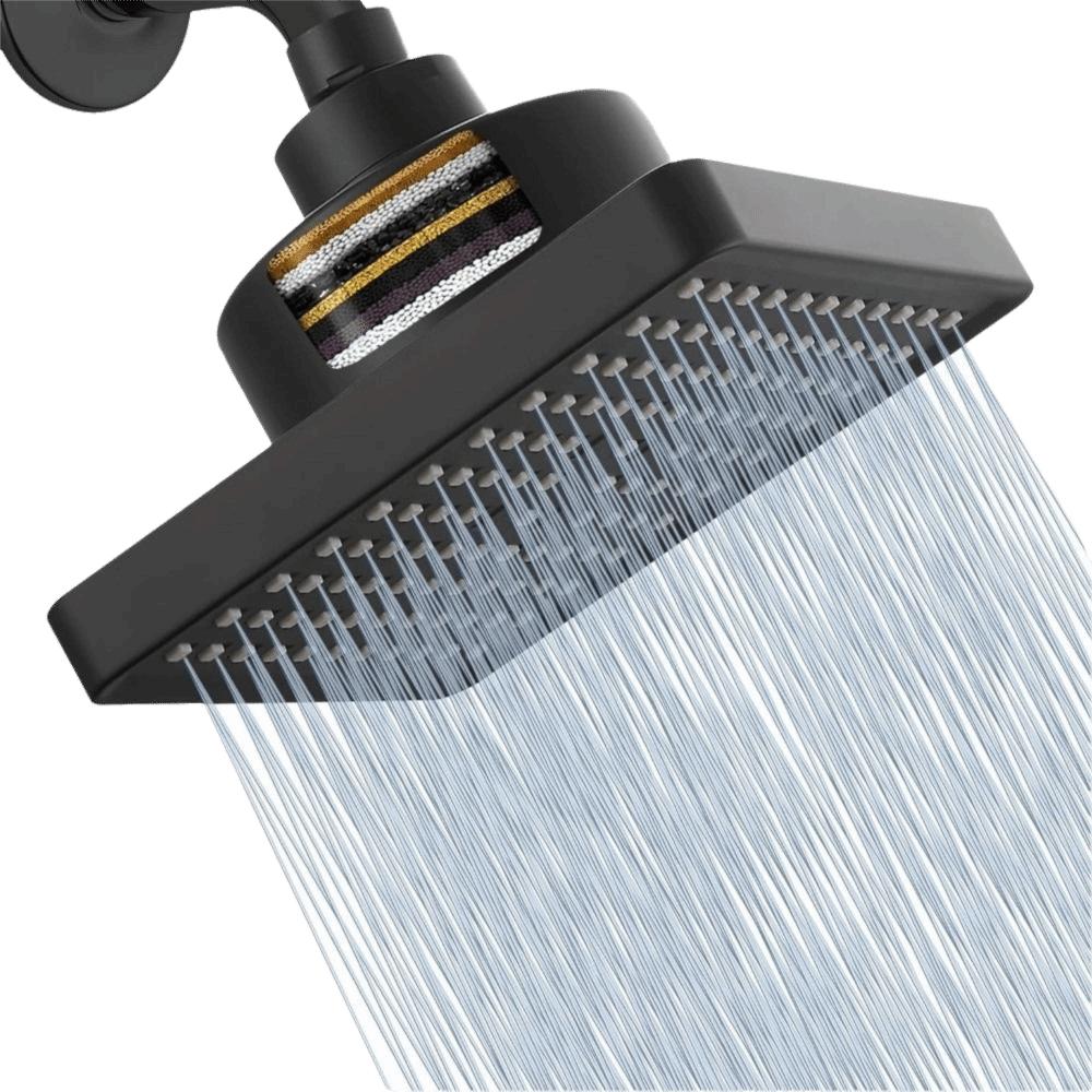 Portable Rainfall Shower Head Square Design Waterfall Shower Head Filter Shower Head Easy To Clean