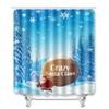 Christmas Shower Curtain Floor Mat Combination Four-Piece Set Kitchen Door Mat Bedroom Living Room Carpet