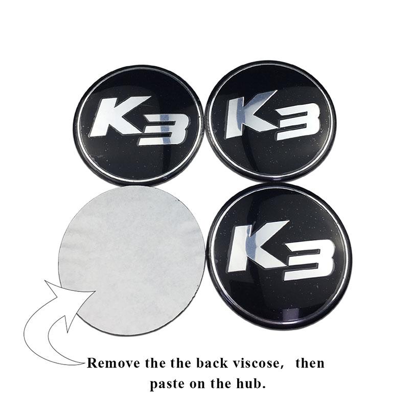 AABJA1 4pcs Car Wheel Center Hub Sticker Decal for KIA K3 K5 Sorento Ceed Picanto Forte Optima Stinger Sportage R Rio Soul Accessories