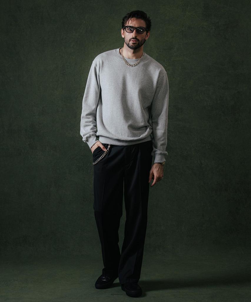 Свитшот с круглым вырезом Fashion Gray L Size GRAY [Climy] Мужской (США=М)