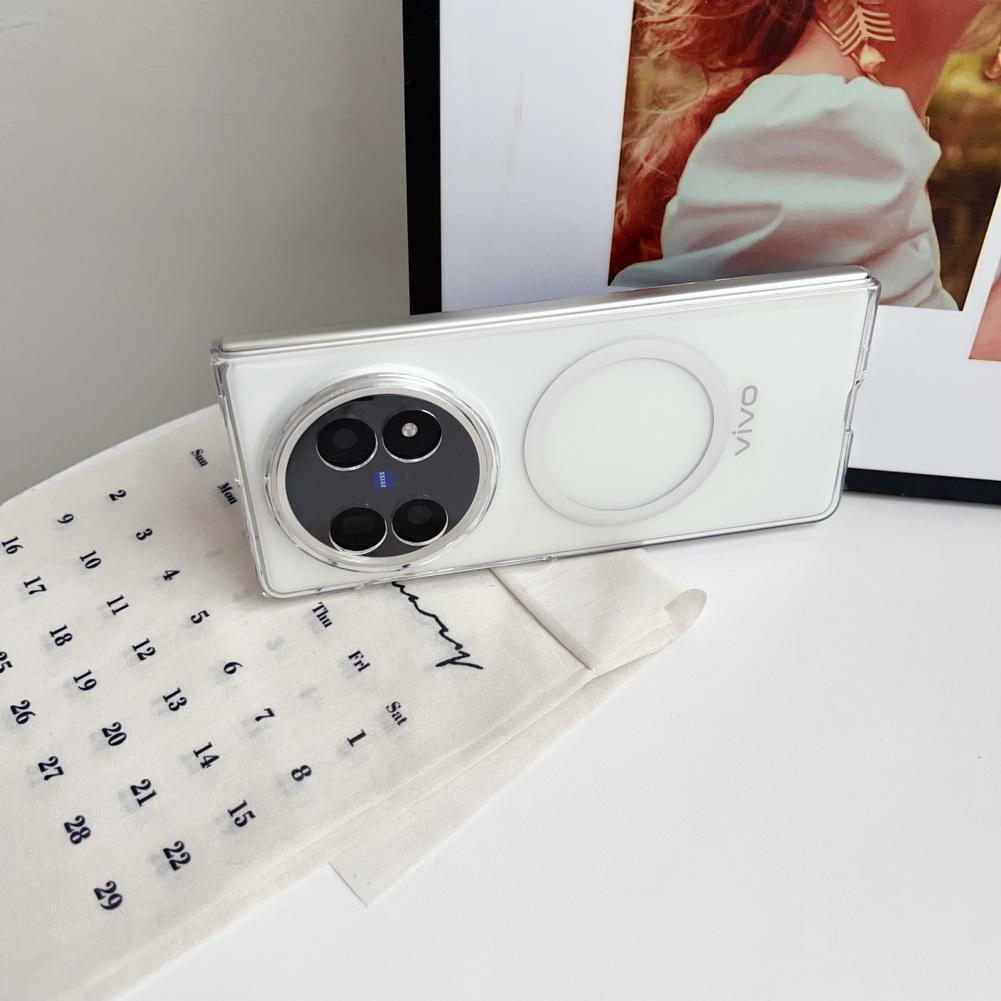 Transparent and Translucent Magnet Adsorption Ring Case For VIVO X Fold 5 fold5 x fold 3 pro All-inclusive Camera Protect Cover