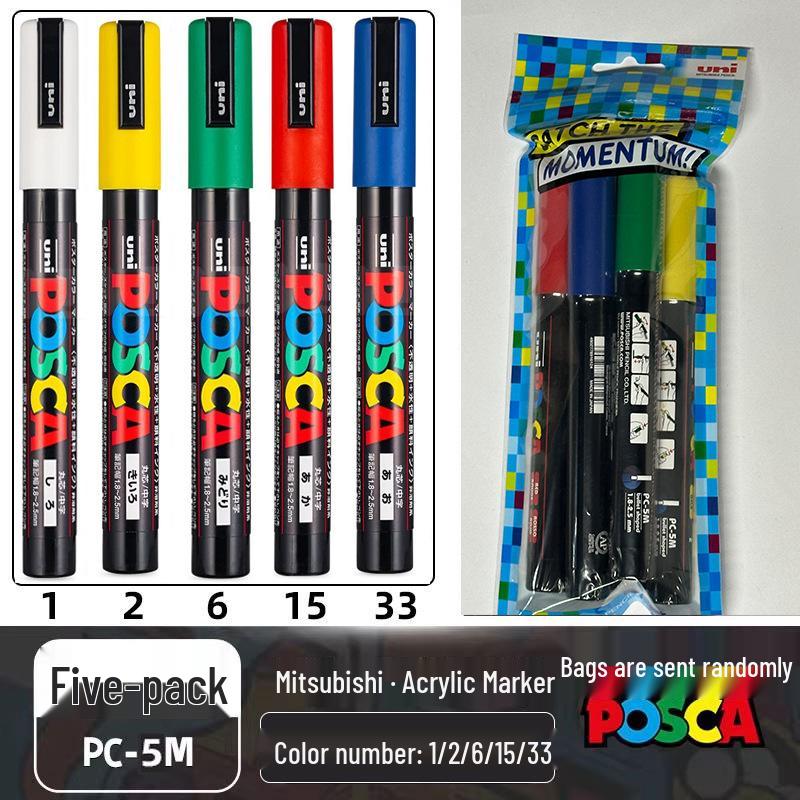 Маркер-краска Mitsubishi UNI POSCA PC-5M Белый для плакатов - Для больших объемов обращайтесь в службу поддержки