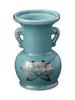 Nakamura Shoji Green Flower Vase, 7.2 X 7.2 X 10.8 Cm, Celadon Gold Lotus Buddhist Flower Vase, 3.5 Inches (Medium)