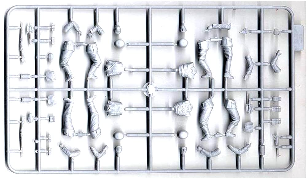 Master Box Масштаб 1/35 Немецкая пехота Вермахта, Восточный фронт 1, 1941-1942, Набор пластиковых моделей из 4 фигур, MB35022