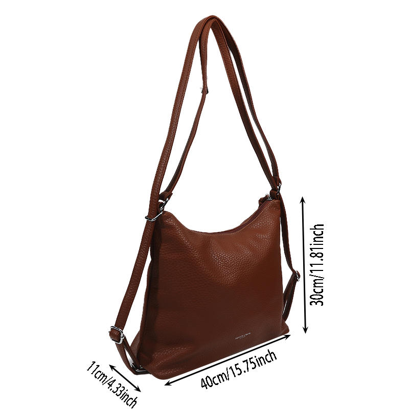 Модная кожаная сумка-тоут для женщин, трендовая простая универсальная сумка через плечо большой емкости, однотонные цветные сумки, сумки-мессенджеры