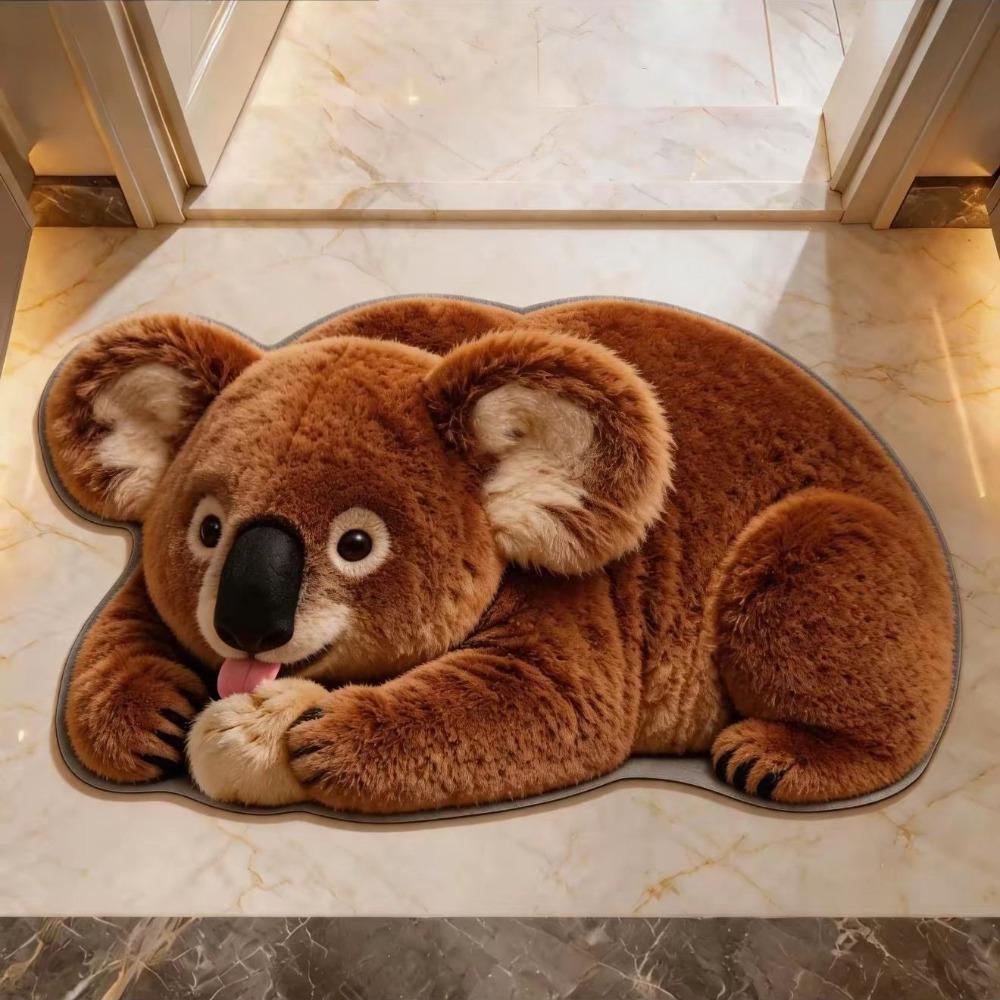 Absorbent Animal-shaped Rug Multiple Sizes Living Room Carpet Bathroom Floor Mat Entryway Decor