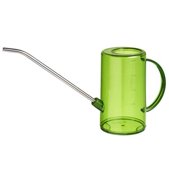 Garden Watering Can Steel Spout Transparent Body with Long Stainless Non-Slip Handle Watering