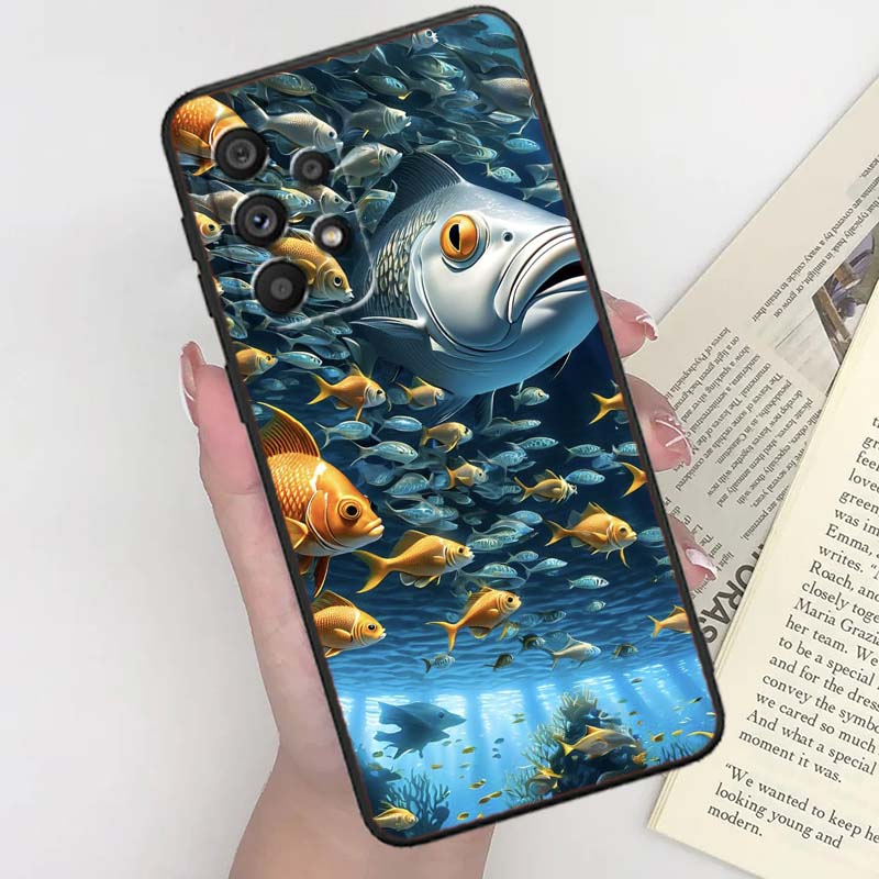 Мультяшная Аниме Черепаха Слон Для Samsung A41 A35 A34 A33 A32 A25 A24 A23 A21s A06 A05 A04 A03 Note 10 20 Ultra 5G Черный Чехол