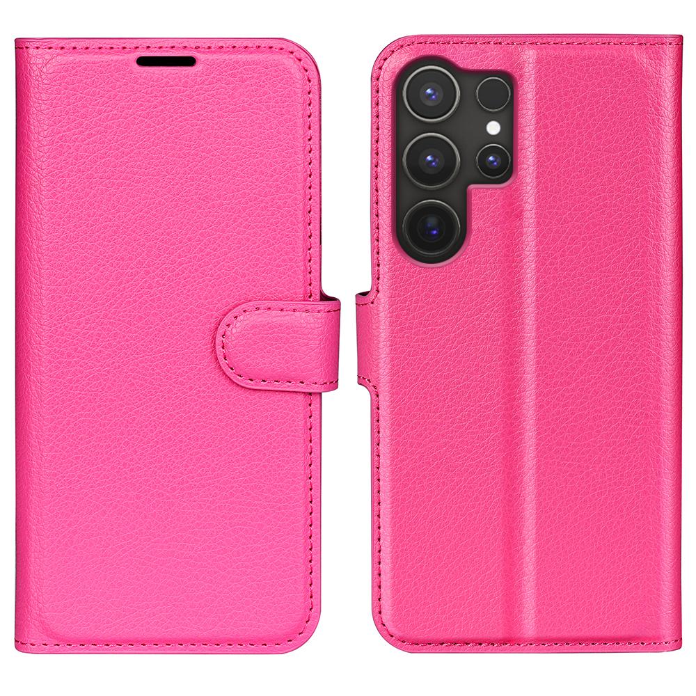 For Samsung Galaxy S24 Ultra Wallet Case Litchi Texture Shockproof Leather Flip Stand Phone Cover