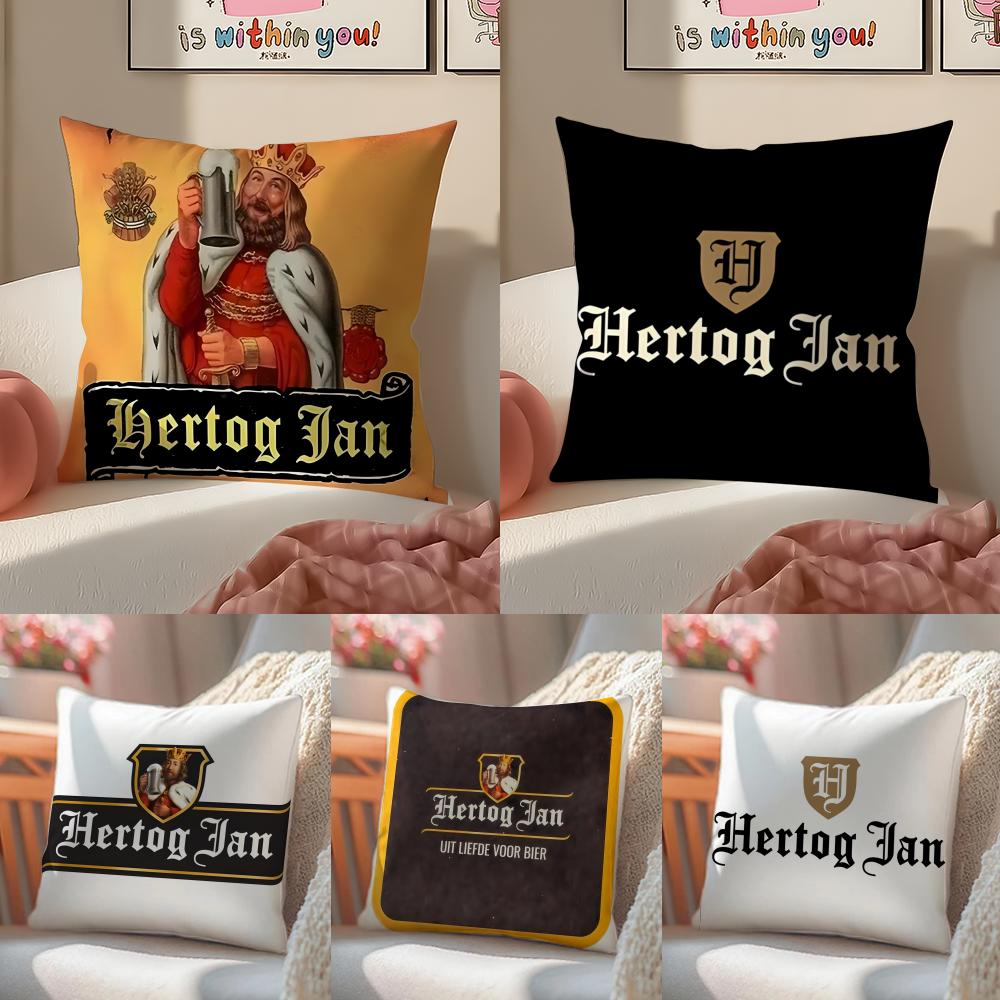 Brand traditional HHERTOG JJAN Cushion Cover Pillowcase Short Plush Invisible zipper Room Sofa Cushion Cover