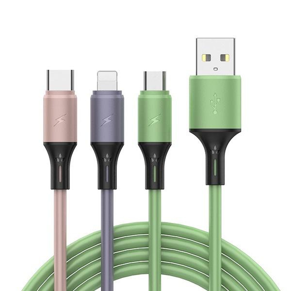 1 шт. новый жидкий 3A USB-кабель для зарядки и передачи данных кабель для быстрой зарядки