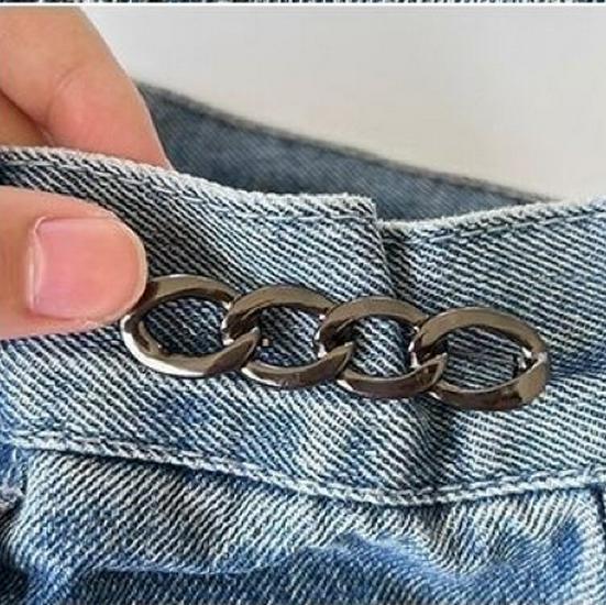 Регулируемая пряжка на талии для джинсов и юбок - универсальная брошь-булавка для утяжки талии
