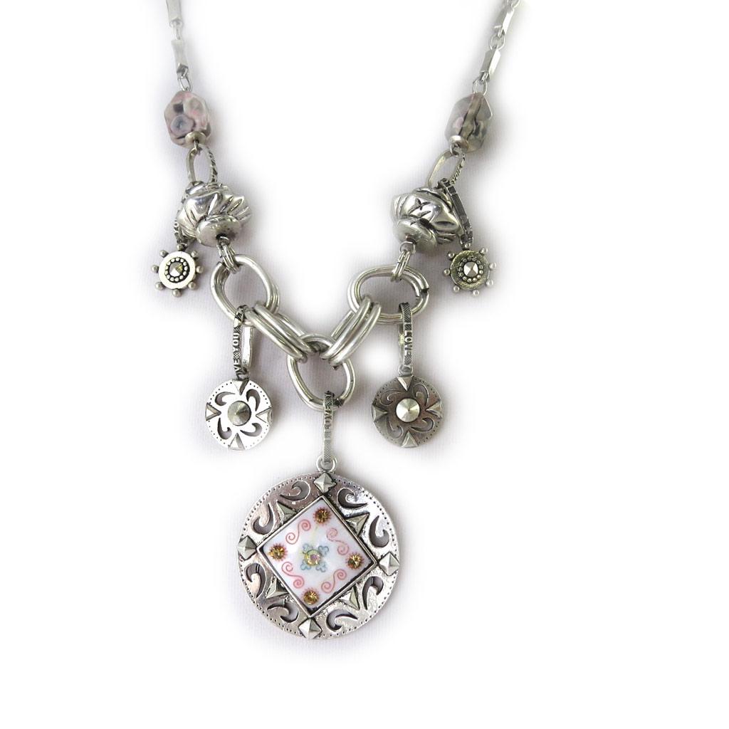 Les Trésors De Lily [E5762] — Дизайнерское колье «Воспоминания о прошлом» Белый Красный