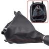 5 6 Speed 12mm Leather Car Gear Shift Knob with Boot For Seat Leon 1M1 2002 2003 2004 2005 2006 Shift Knob Lever Stick