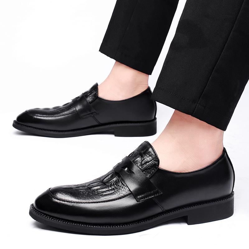 Роскошный бренд, модная мужская повседневная обувь, мужская обувь из натуральной кожи, официальная обувь без шнуровки, мужская обувь ручной работы
