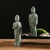 Green Sandstone Sandstone Buddha Sitting Posture Buddhist Ornament Tea Pet   Indoor