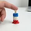 Спиральная мороженка Фиджет-игрушка, 3D-печатная красно-сине-белая мороженка Сенсорная игрушка, Игрушка для снятия стресса на стол для детей, взрослых