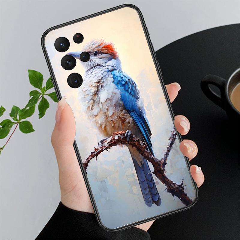 Painting Bird Phone Case For Samsung S23 S22 S21 S20 Ultra S20 S22 S21 S10E S21 S20 FE S24 Plus