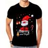 Christmas 3D Santa Claus Print T Shirt for Men Casual Short Sleeve Tee Shirts Fashion O-Neck Top New Year Gift Oversized T-Shirt