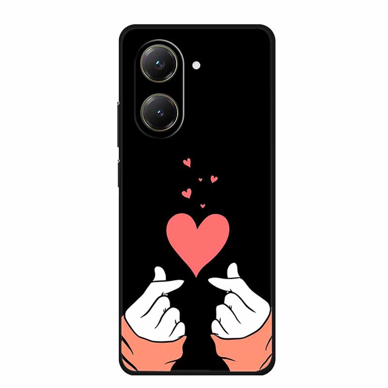 Черный силиконовый чехол для Xiaomi Poco X7 Pro M7 4G Plus Чехол Мультяшный Мягкий ТПУ Задняя крышка Для Poco C71 Redmi A5 4G Чехол для телефона C 71