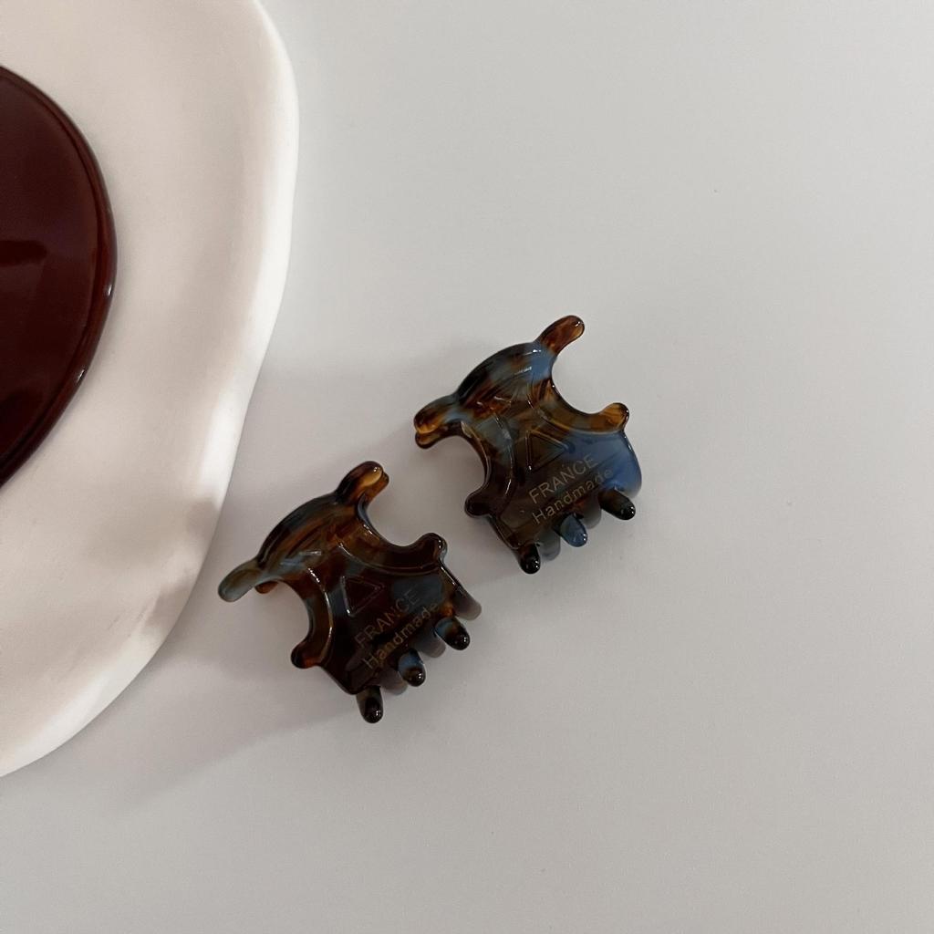 Элегантная мини-заколка для волос Gold Label из ацетата — ретро-стиль для челки