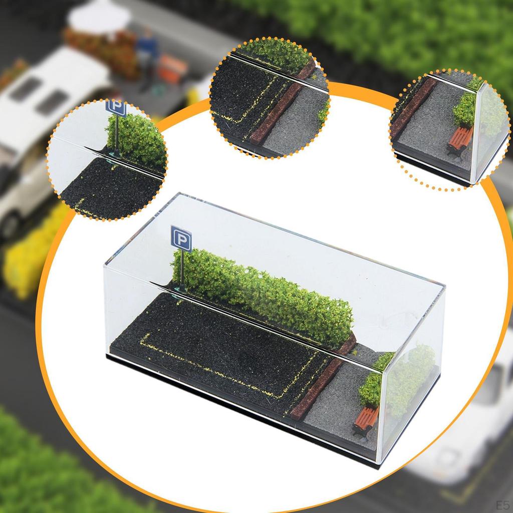 1/64 Diecast Car Display Case Parking Diorama Base