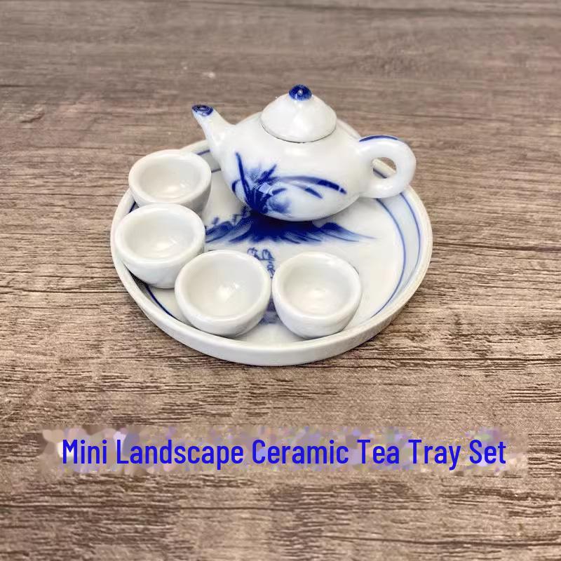 Миниатюрный керамический чайный сервиз для детского игрового домика – украшения для чайников и чашек