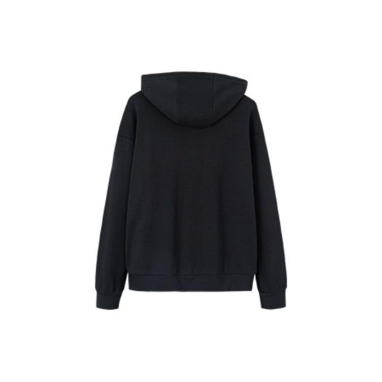 Anta Life Series FW22 Толстовка с капюшоном с буквенным принтом и завязками, унисекс, черные 952238702-3