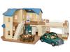 Sylvanian Families House Roof House with Carport Deluxe ST Mark Certification For Ages 3 and Up Toy Dollhouse Sylvanian Families EPOCH [Blue Set]