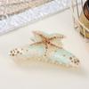 Acetic Acid Starfish Acetate Hair Clip Elegant Crystal Shell Hair Claw Rhinestone Shark Clip  Beach