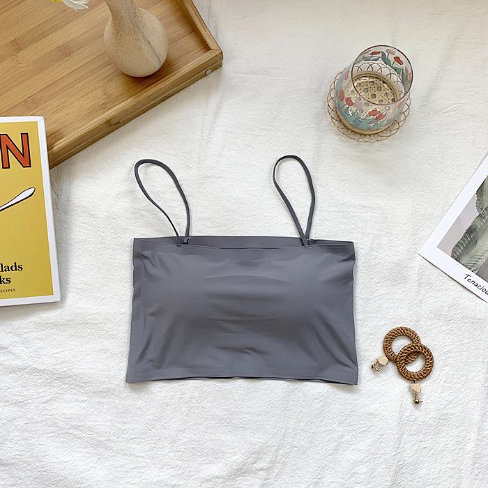 Майка Ice Silk Anti-Exposure с нагрудными вкладышами для женщин – идеальная летняя верхняя и нижняя одежда