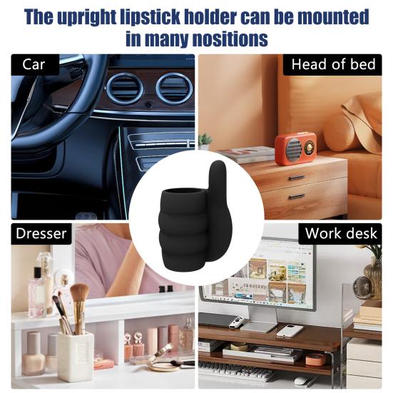 Автомобильная подставка для помады, держатель для хранения, расширяемая конструкция, универсальная посадка, простая установка, самоклеящийся органайзер для бальзама для губ