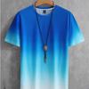 Новая летняя мужская модная футболка, мужская футболка с креативным цветным градиентным принтом, топ