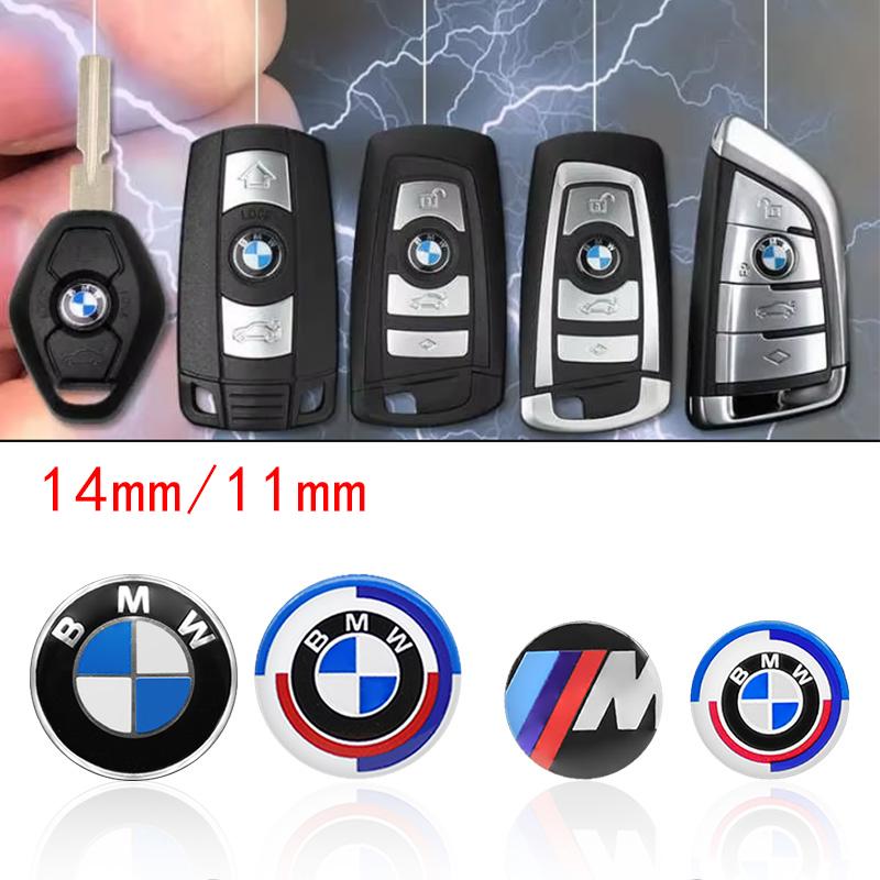 11mm 14mm 3D Aluminum Car Key Shell Stickers Decals For BMW M M1 M2 M3 F32 E52 E53 E60 E90 E91 E92 E93 F01 F30 Auto Accessories ckhp80