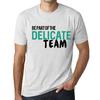 Мужская винтажная футболка с графическим принтом. Станьте частью команды The Delicate Team. Винтажная белая футболка