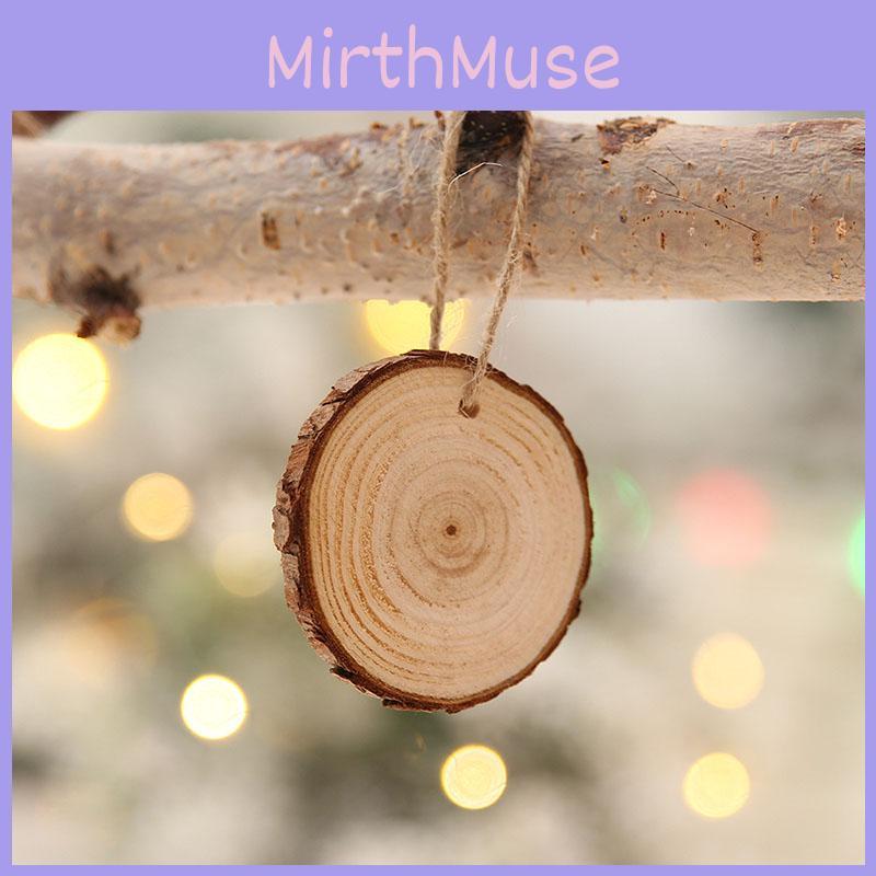 10 Natural X Wood Slice Christmas Tree Ornament Hanging Decor Diy Craft Tag Gift