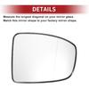ACROPIX Car Rearview Right Passenger Side Mirror Glass for Infiniti QX50 QX70 2013-2016 with Backing Plate - Pack of 1