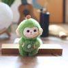 Cartoon Cute Fruit Monkey Plush Toy Keychain Stuffed Animal Doll Keyring Lovely Backpack Pendant Car Key Holder Decoration Gift