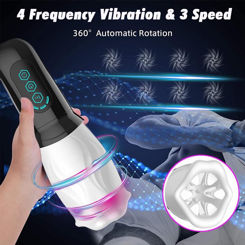 Male Masturbator Oral Sex Trainer Vibrator Sex Toys for Men Vagina Real Pussy Adult Delay Automatic Climax Glans Stimulate Man