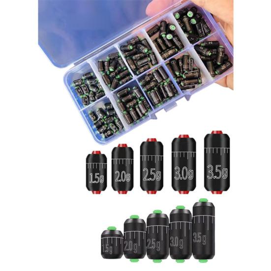 100 шт. Рыболовные грузила с угловым дизайном, легкие, с хорошей маскировкой, уникальные, в пластиковой коробке, снижают настороженность рыбы