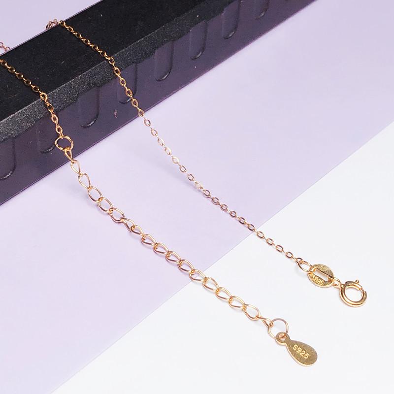 Женское регулируемое колье-чокер из стерлингового серебра S925 с цепочкой-коробкой и удлинителем