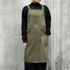 Oil-proof Waiter Work Apron with Pocket for Cafe Salon Nails Shop Anti-dirty Cross-back Women's Kitchen Apron for Cooking Baking