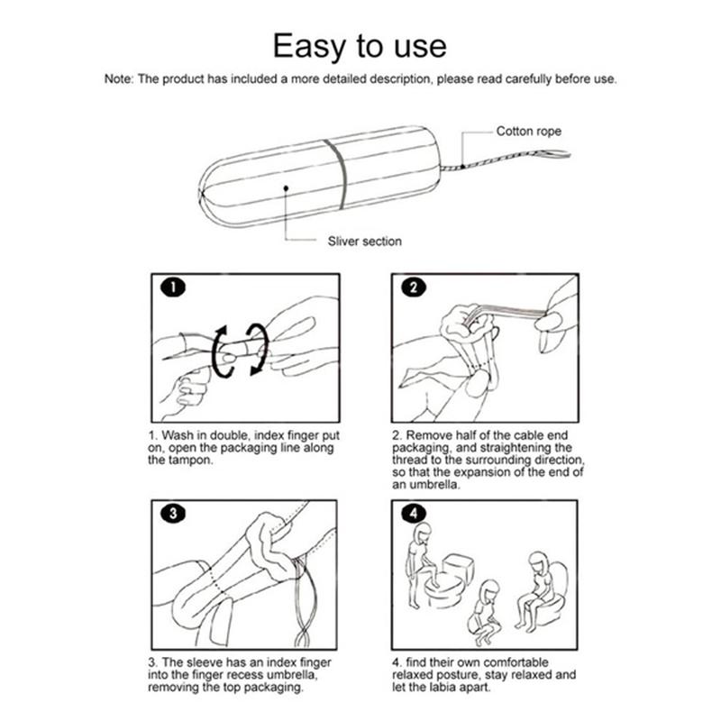 16Pcs/Box Super Absorbency Regular Cotton Tampons Women Menstruation Protection