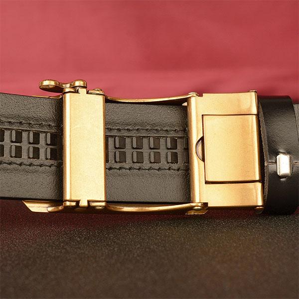 Male Belt Genuine Leather Belt for Men Carving Flower Pattern Animal Dragon Gold Automatic Buckle Belt Strap for Jeans