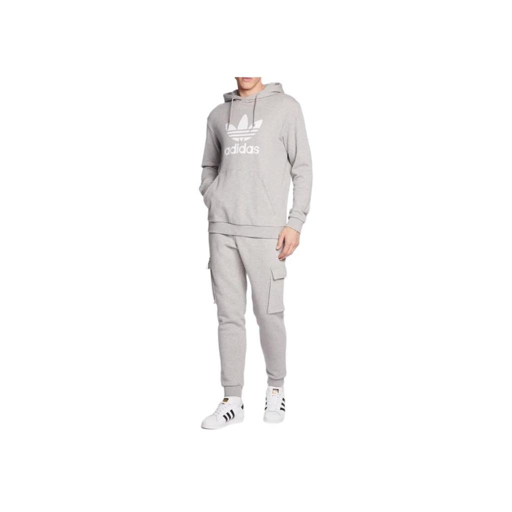 adidas Толстовка с капюшоном Originals Trefoil Letter Logo Printed, мужская толстовка с капюшоном, серая IA4884
